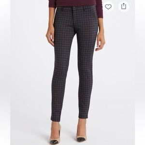 KUT FROM THE KLOTH Diana Slim Straight Pant Dark Gray Plaid Size 0/25
